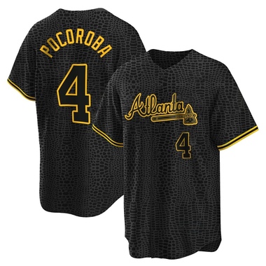 Black Biff Pocoroba Youth Atlanta Braves Snake Skin City Jersey - Replica
