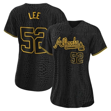 Black Dylan Lee Women's Atlanta Braves Snake Skin City Jersey - Authentic Plus Size