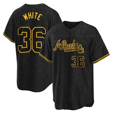 Black Eli White Youth Atlanta Braves Snake Skin City Jersey - Replica