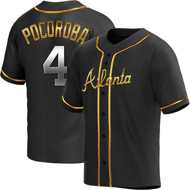 Black Golden Biff Pocoroba Youth Atlanta Braves Alternate Jersey - Replica