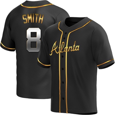 Black Golden Dominic Smith Men's Atlanta Braves Alternate Jersey - Replica Big Tall