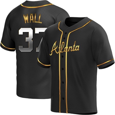 Black Golden Forrest Wall Youth Atlanta Braves Alternate Jersey - Replica