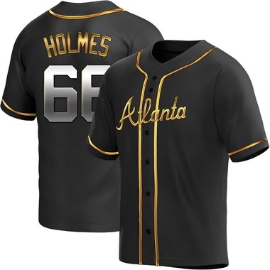 Black Golden Grant Holmes Youth Atlanta Braves Alternate Jersey - Replica