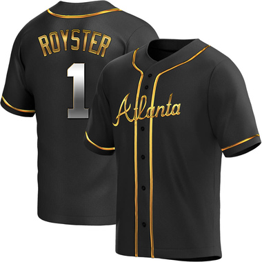 Black Golden Jerry Royster Men's Atlanta Braves Alternate Jersey - Replica Big Tall