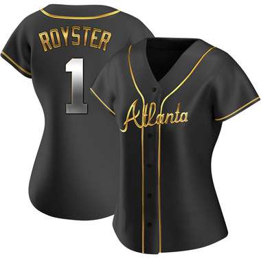 Black Golden Jerry Royster Women's Atlanta Braves Alternate Jersey - Replica Plus Size