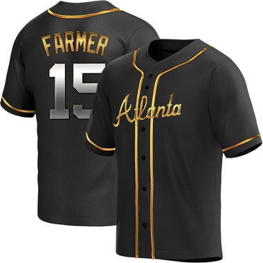 Black Golden Kyle Farmer Youth Atlanta Braves Alternate Jersey - Replica