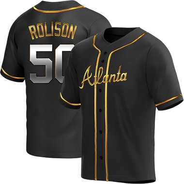 Black Golden Ryan Rolison Men's Atlanta Braves Alternate Jersey - Replica Big Tall
