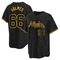 Black Grant Holmes Men's Atlanta Braves Snake Skin City Jersey - Replica Big Tall