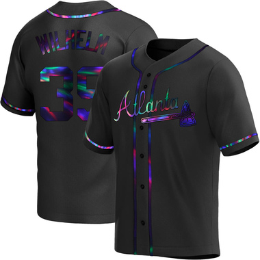 Black Holographic Hoyt Wilhelm Youth Atlanta Braves Alternate Jersey - Replica