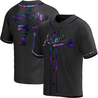 Black Holographic Ian Hamilton Youth Atlanta Braves Alternate Jersey - Replica