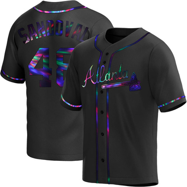 Black Holographic Pablo Sandoval Youth Atlanta Braves Alternate Jersey - Replica