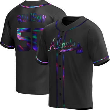 Black Holographic Ryan Rolison Youth Atlanta Braves Alternate Jersey - Replica