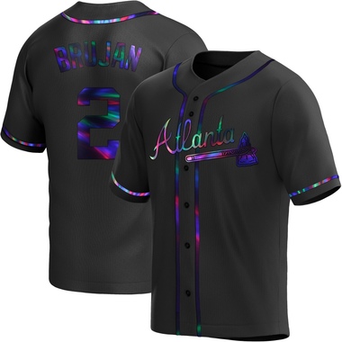 Black Holographic Vidal Brujan Youth Atlanta Braves Alternate Jersey - Replica