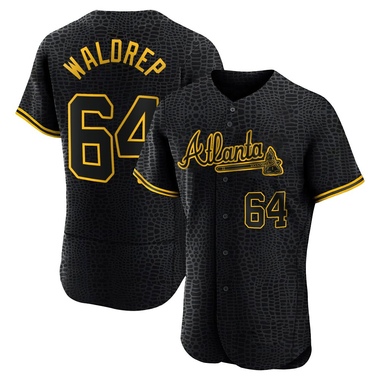Black Hurston Waldrep Men's Atlanta Braves Snake Skin City Jersey - Authentic Big Tall