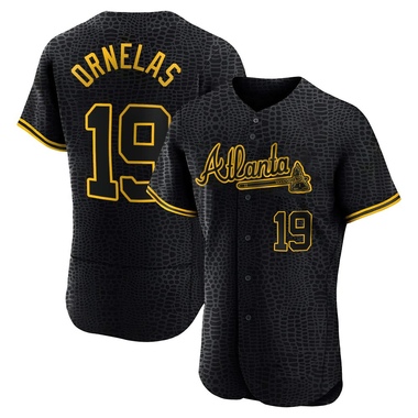 Black Jonathan Ornelas Men's Atlanta Braves Snake Skin City Jersey - Authentic Big Tall