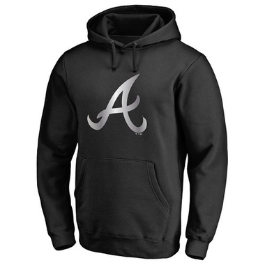 Black Men's Atlanta Braves Platinum Collection Pullover Hoodie - - Big Tall