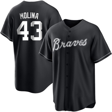 Black/White Anthony Molina Youth Atlanta Braves Jersey - Replica