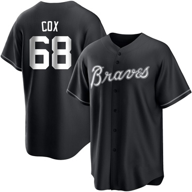 Black/White Austin Cox Youth Atlanta Braves Jersey - Replica