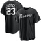 Black/White David Justice Men's Atlanta Braves Jersey - Replica Big Tall