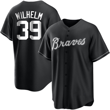 Black/White Hoyt Wilhelm Men's Atlanta Braves Jersey - Replica Big Tall