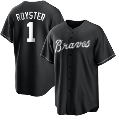 Black/White Jerry Royster Youth Atlanta Braves Jersey - Replica