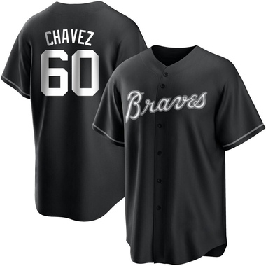 Black/White Jesse Chavez Men's Atlanta Braves Jersey - Replica Big Tall