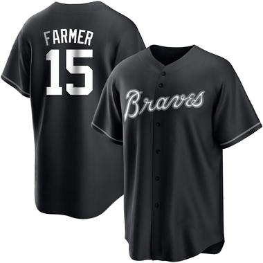 Black/White Kyle Farmer Youth Atlanta Braves Jersey - Replica