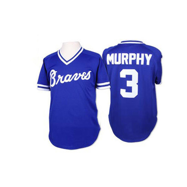 Blue Dale Murphy Men's Atlanta Braves Throwback Jersey - Authentic Big Tall