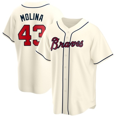 Cream Anthony Molina Youth Atlanta Braves Alternate Jersey - Replica