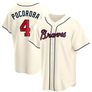 Cream Biff Pocoroba Youth Atlanta Braves Alternate Jersey - Replica