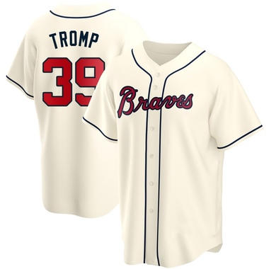 Cream Chadwick Tromp Youth Atlanta Braves Alternate Jersey - Replica