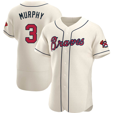 Cream Dale Murphy Men's Atlanta Braves Alternate Jersey - Authentic Big Tall