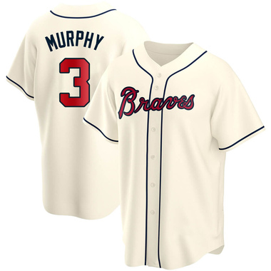 Cream Dale Murphy Men's Atlanta Braves Alternate Jersey - Replica Big Tall
