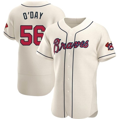 Cream Darren O'Day Men's Atlanta Braves Alternate Jersey - Authentic Big Tall