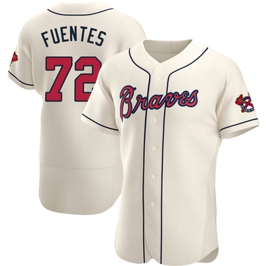 Cream Didier Fuentes Men's Atlanta Braves Alternate Jersey - Authentic Big Tall