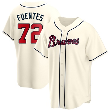 Cream Didier Fuentes Youth Atlanta Braves Alternate Jersey - Replica