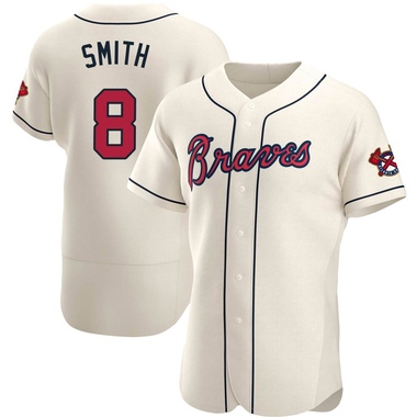 Cream Dominic Smith Men's Atlanta Braves Alternate Jersey - Authentic Big Tall