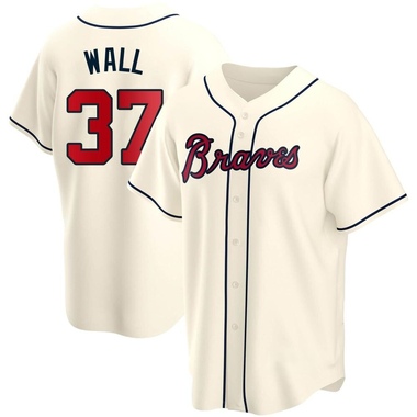 Cream Forrest Wall Men's Atlanta Braves Alternate Jersey - Replica Big Tall