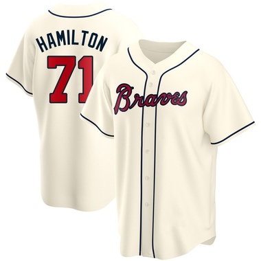Cream Ian Hamilton Youth Atlanta Braves Alternate Jersey - Replica