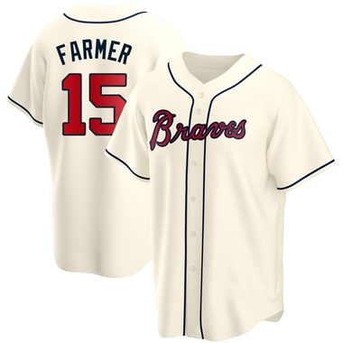Cream Kyle Farmer Youth Atlanta Braves Alternate Jersey - Replica