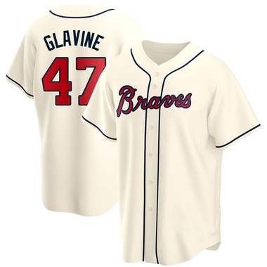 Cream Tom Glavine Youth Atlanta Braves Alternate Jersey - Replica