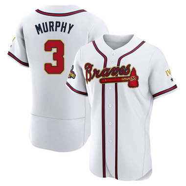 Gold Dale Murphy Men's Atlanta Braves White 2022 Program Jersey - Authentic Big Tall