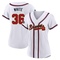 Gold Eli White Women's Atlanta Braves White 2022 Program Jersey - Authentic Plus Size