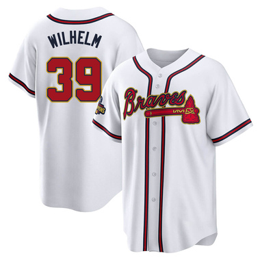 Gold Hoyt Wilhelm Youth Atlanta Braves White 2022 Program Jersey - Replica