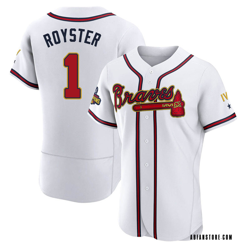 Gold Jerry Royster Men's Atlanta Braves White 2022 Program Jersey - Authentic Big Tall