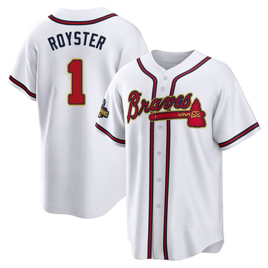 Gold Jerry Royster Youth Atlanta Braves White 2022 Program Jersey - Replica