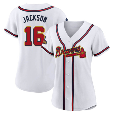 Gold Sonny Jackson Women's Atlanta Braves White 2022 Program Jersey - Authentic Plus Size