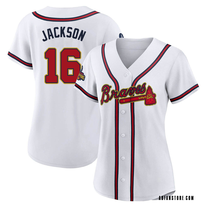 Gold Sonny Jackson Women's Atlanta Braves White 2022 Program Jersey - Replica Plus Size