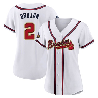 Gold Vidal Brujan Women's Atlanta Braves White 2022 Program Jersey - Replica Plus Size