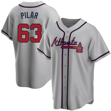 Gray Anderson Pilar Men's Atlanta Braves Road Jersey - Replica Big Tall